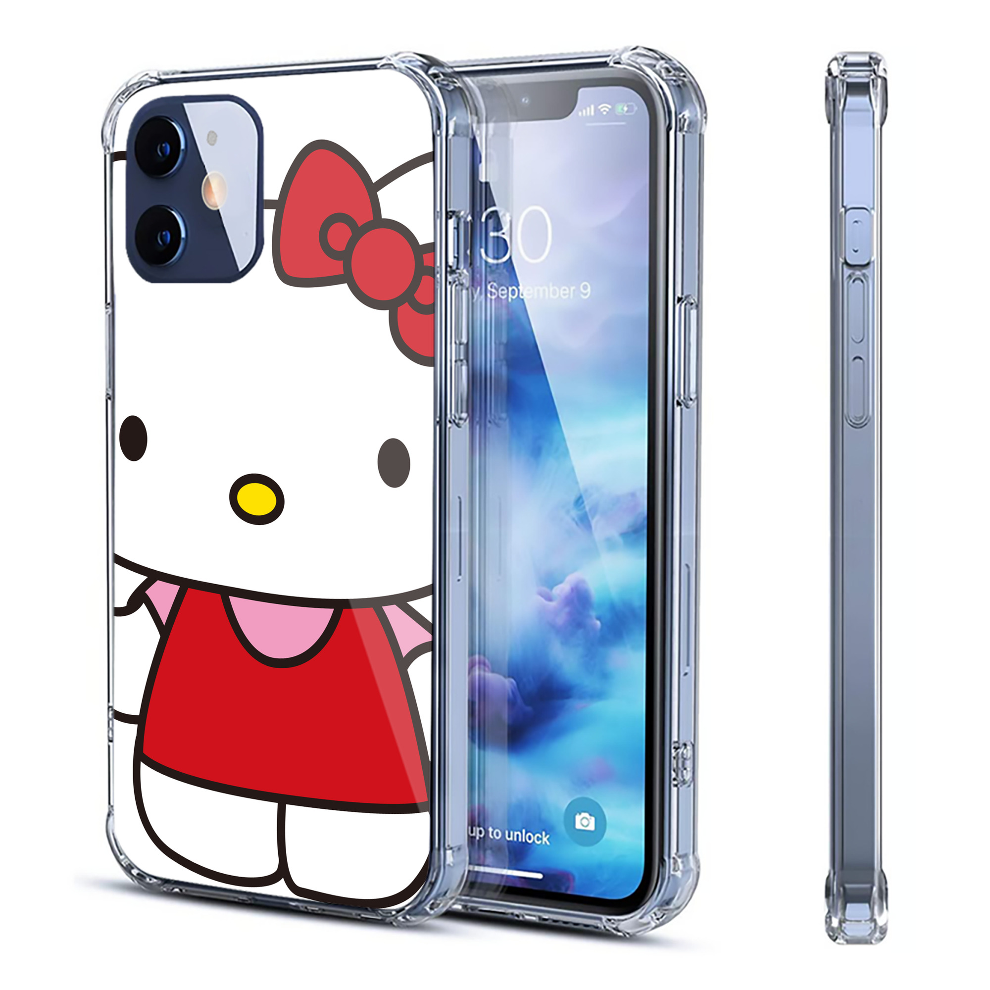 （画像用） Hello Kitty ハローキティ 【iPhone 12シリーズ対応】透明スマホケース（クリアソフトケース）